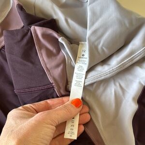 lululemon athletica Purple and Gray Leggings